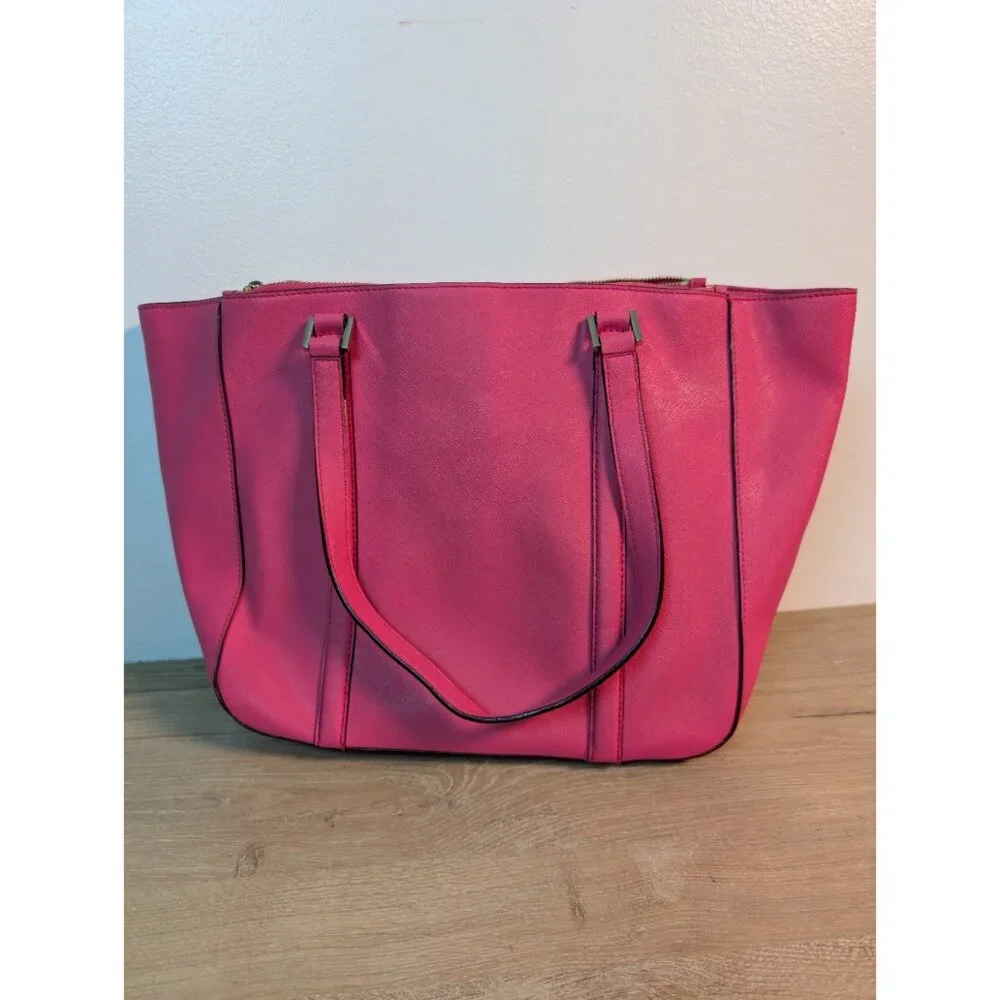 KATE SPADE Newbury Lane Convertible Satchel Shoulder Bag Pink Leather Flaw